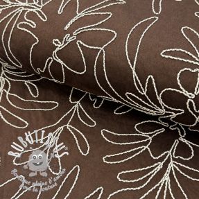 SUEDE Tape flower dark brown