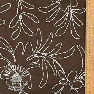 SUEDE Tape flower dark brown