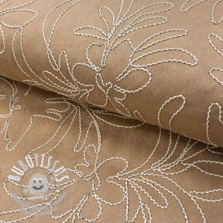 SUEDE Tape flower beige