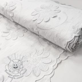 Tissu coton EMBROIDERY Bellagio white