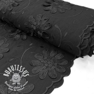 Tissu coton EMBROIDERY Bellagio black