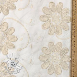 Tissu coton EMBROIDERY Bellagio cream