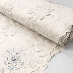 Tissu coton EMBROIDERY Bellagio off white
