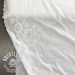 Tissu coton EMBROIDERY Leon border