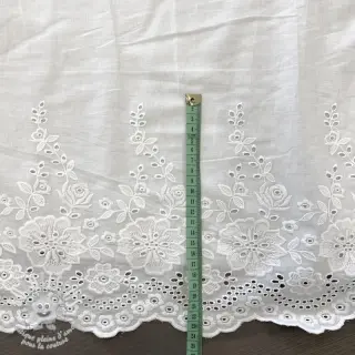 Tissu coton EMBROIDERY Leon border