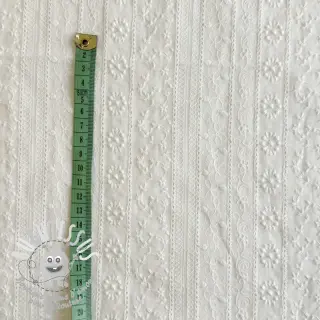 Tissu coton EMBROIDERY Pattern white