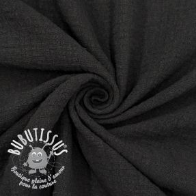 Tissu coton SLUB WASHED black