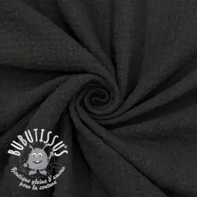 Tissu coton SLUB WASHED black