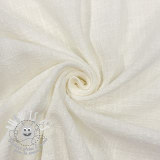 Tissu coton SLUB WASHED off white
