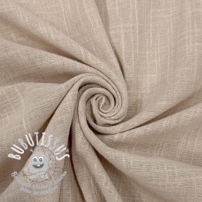 Tissu coton SLUB WASHED beige