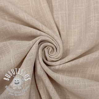 Tissu coton SLUB WASHED beige