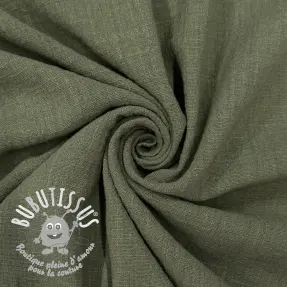 Tissu coton SLUB WASHED pickle