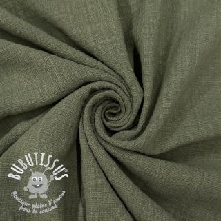 Tissu coton SLUB WASHED pickle