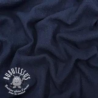 Tissu coton SLUB WASHED navy