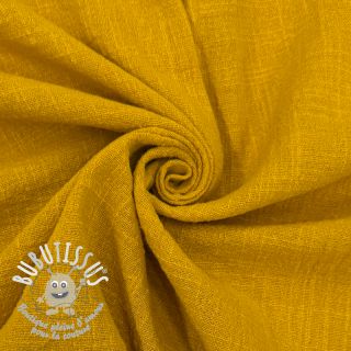 Tissu coton SLUB WASHED ochre