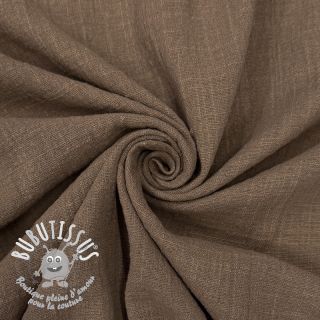Tissu coton SLUB WASHED taupe
