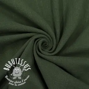 Tissu coton SLUB WASHED army green