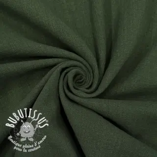 Tissu coton SLUB WASHED army green