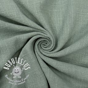 Tissu coton SLUB WASHED old green