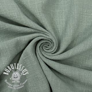 Tissu coton SLUB WASHED old green