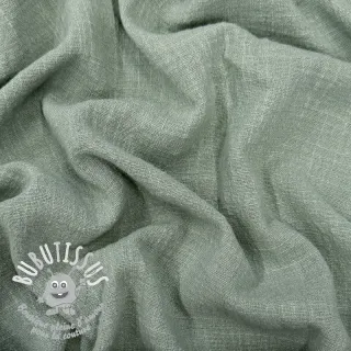 Tissu coton SLUB WASHED old green