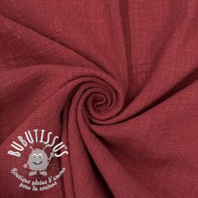 Tissu coton SLUB WASHED wine red