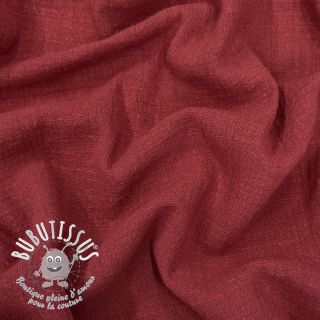Tissu coton SLUB WASHED wine red