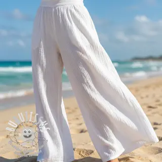 Tissu coton WASHED white