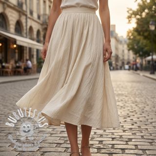 Tissu coton WASHED beige