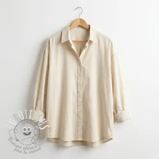 Tissu coton WASHED beige