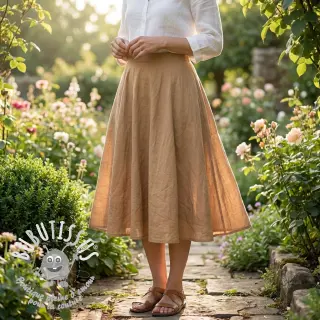 Tissu coton WASHED cinnamon