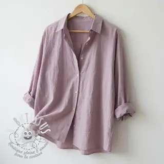 Tissu coton WASHED grape
