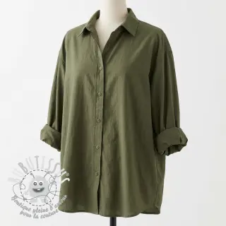 Tissu coton WASHED pickle