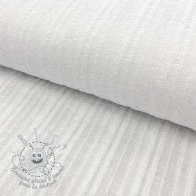 Tissu coton DOBBY Stripe off white