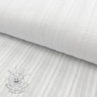 Tissu coton DOBBY Stripe off white
