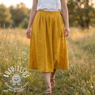 Tissu coton SLUB WASHED ochre