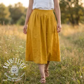 Tissu coton SLUB WASHED ochre