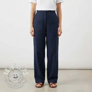 Tissu coton SLUB WASHED navy