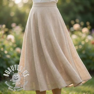 Tissu coton SLUB WASHED beige