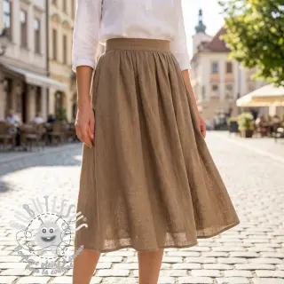 Tissu coton SLUB WASHED sand