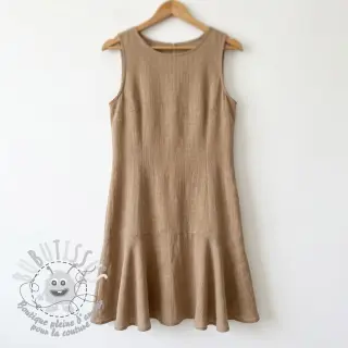Tissu coton SLUB WASHED sand