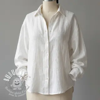 Tissu coton SLUB WASHED off white
