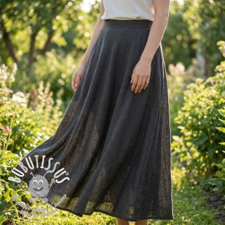 Tissu coton SLUB WASHED black