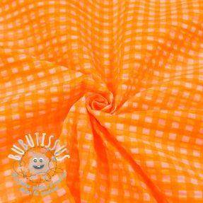 Tissu coton YARN DYED NEON SMALL Checks orange