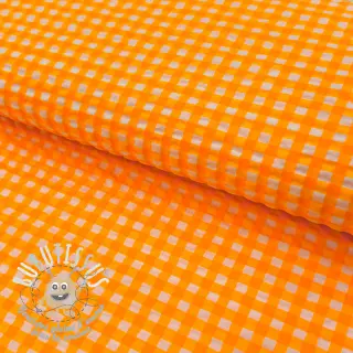 Tissu coton YARN DYED NEON SMALL Checks orange