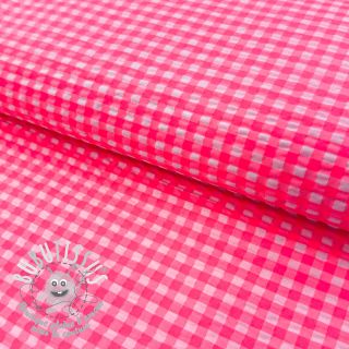 Tissu coton YARN DYED NEON SMALL Checks pink