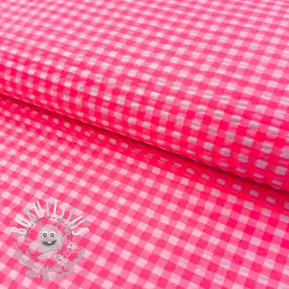 Tissu coton YARN DYED NEON SMALL Checks pink