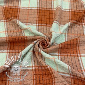 Viscose CRINKLE Check mint