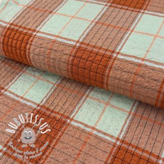 Viscose CRINKLE Check mint