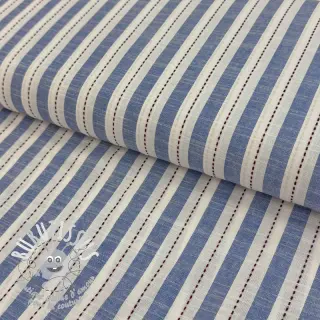 Tissu coton YARN DYED Stripes Nina blue